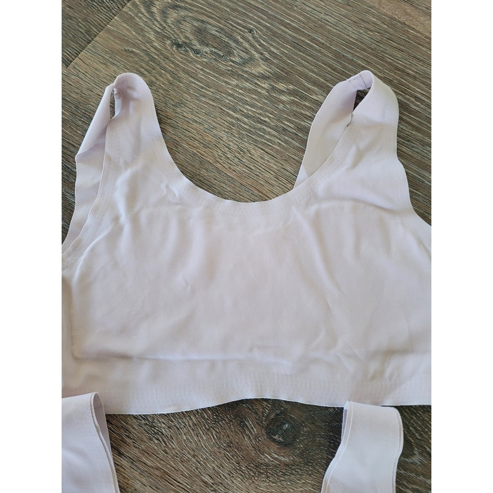 Sascina 4 Pack Seamless Bralettes Small Light Blue Pink Scoop Neck Stretch #3 - Picture 2 of 5